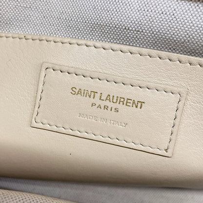 Saint Laurent Paris Handbag Baby Downtown Cabas Ivory Basket Bag Leather — view 9