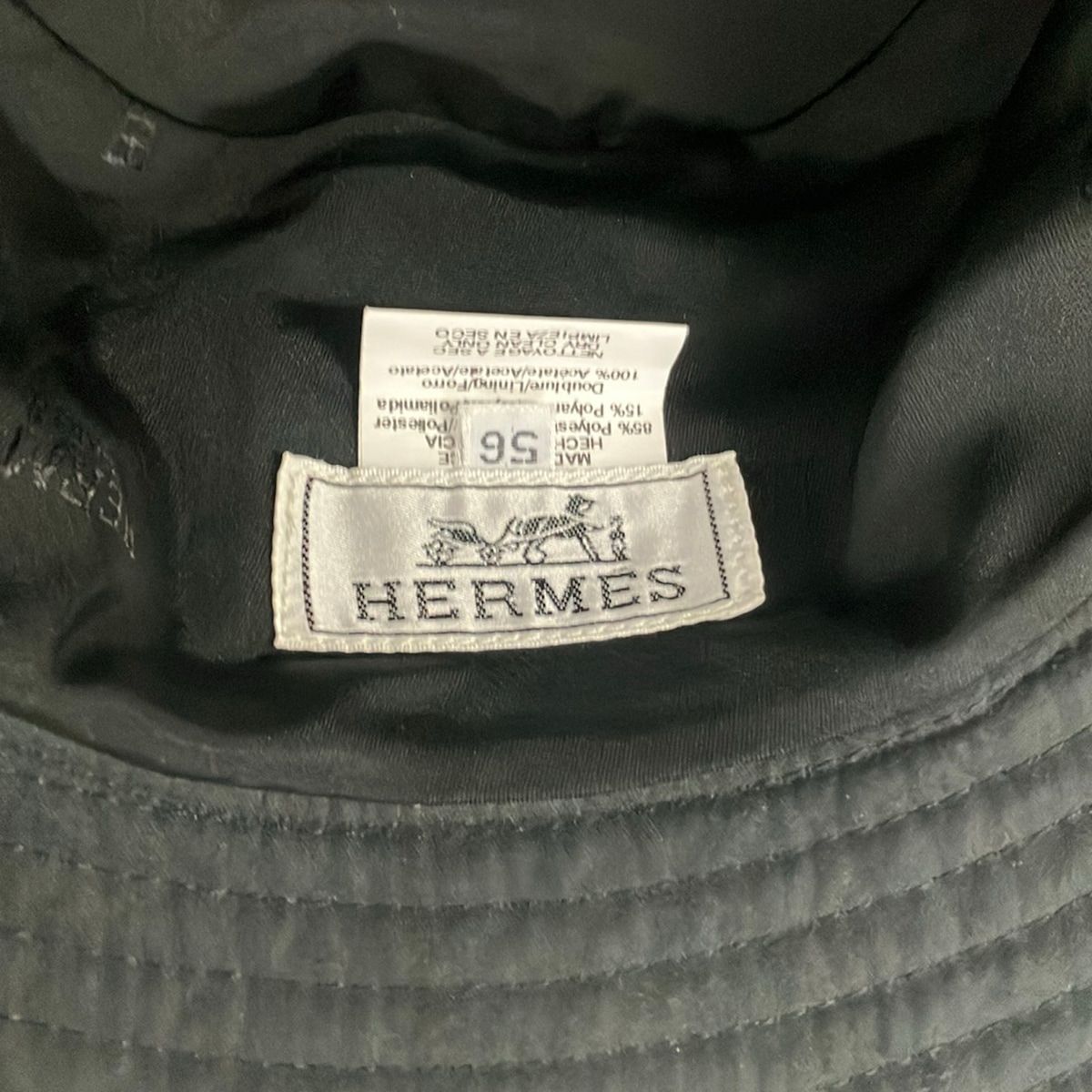 Hermes Hat 56 Black Borderless — view 5