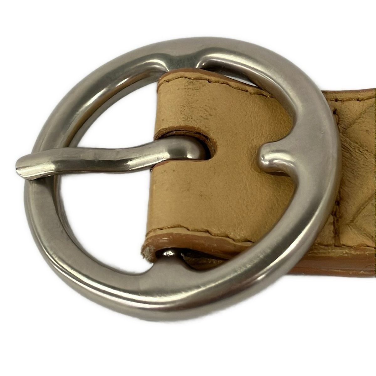 Bottega Veneta Belt 75 cm Beige Intrecciato Leather — view 3
