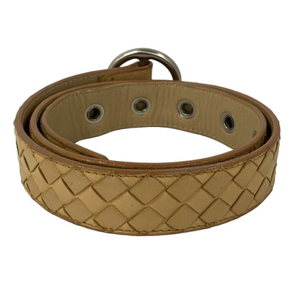 Bottega Veneta Belt 75 cm Beige Intrecciato Leather — view 2
