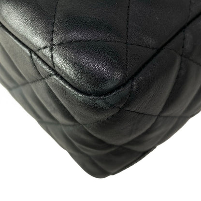 Chanel Cambon Line Mini Bowling Bag Black Silver Leather Lambskin — view 8