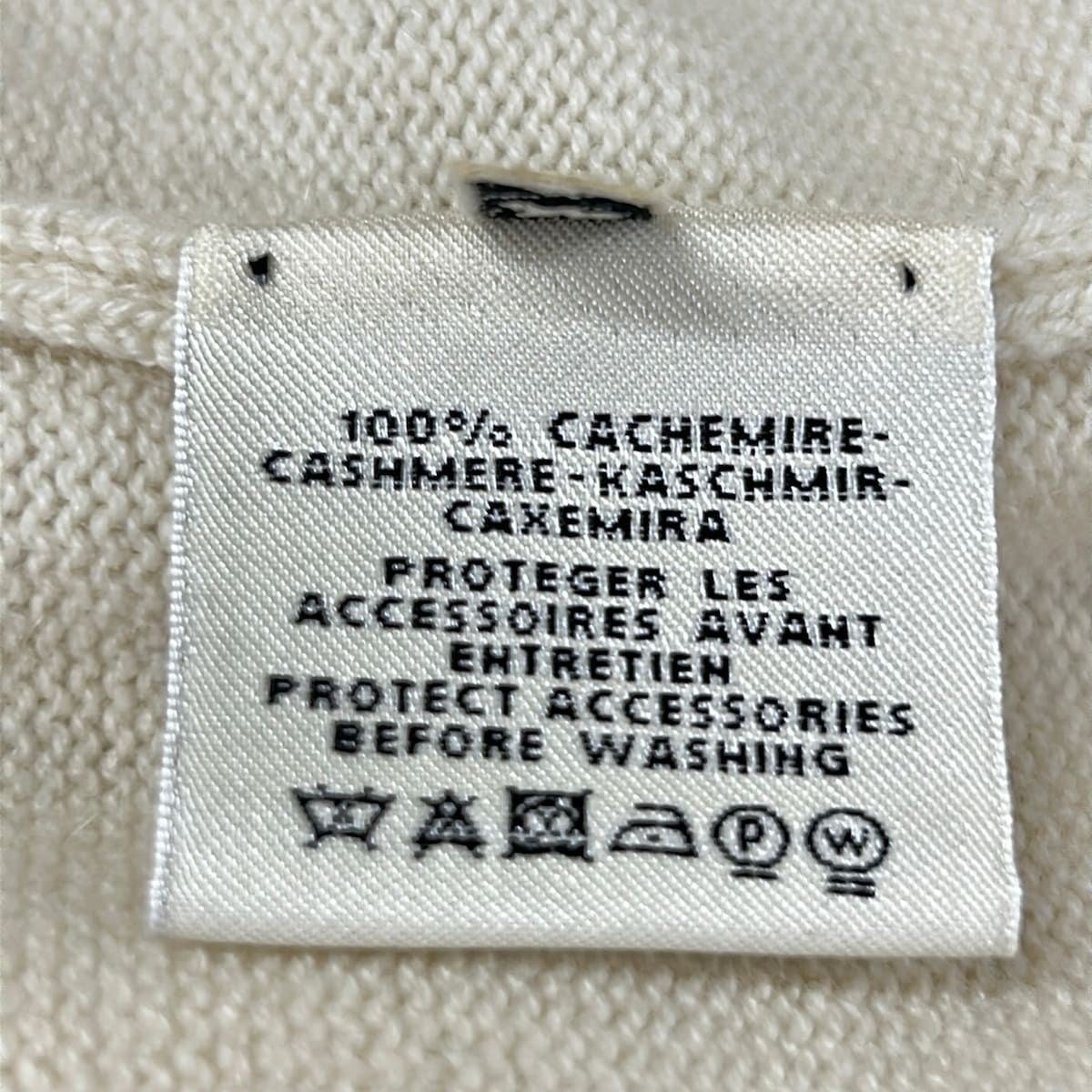 Hermes Dress 36 S Blue Ivory Short Sleeve Knee Length Cashmere — view 4