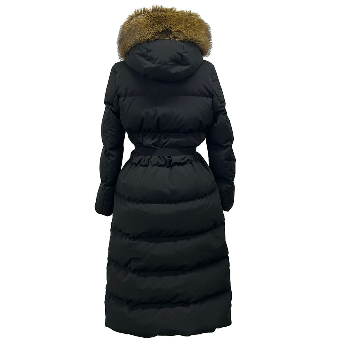 Moncler Down Coat 1 S Guimauve Black Long Sleeve Faux Fur Winter — view 2