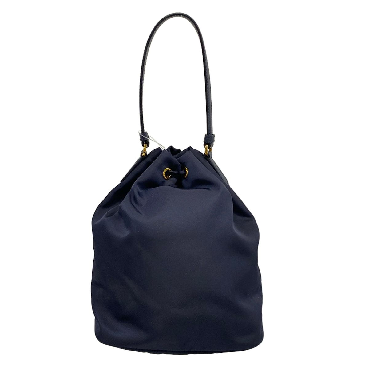 Prada Duet Dark Navy Drawstring Mini Bag Leather — view 3