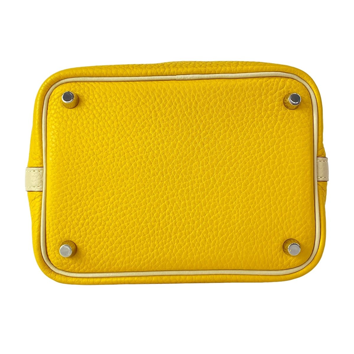 Hermes Handbag Picotin PM Soleil Parchemin by Color Silver — view 5