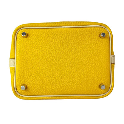 Hermes Handbag Picotin PM Soleil Parchemin by Color Silver — view 5