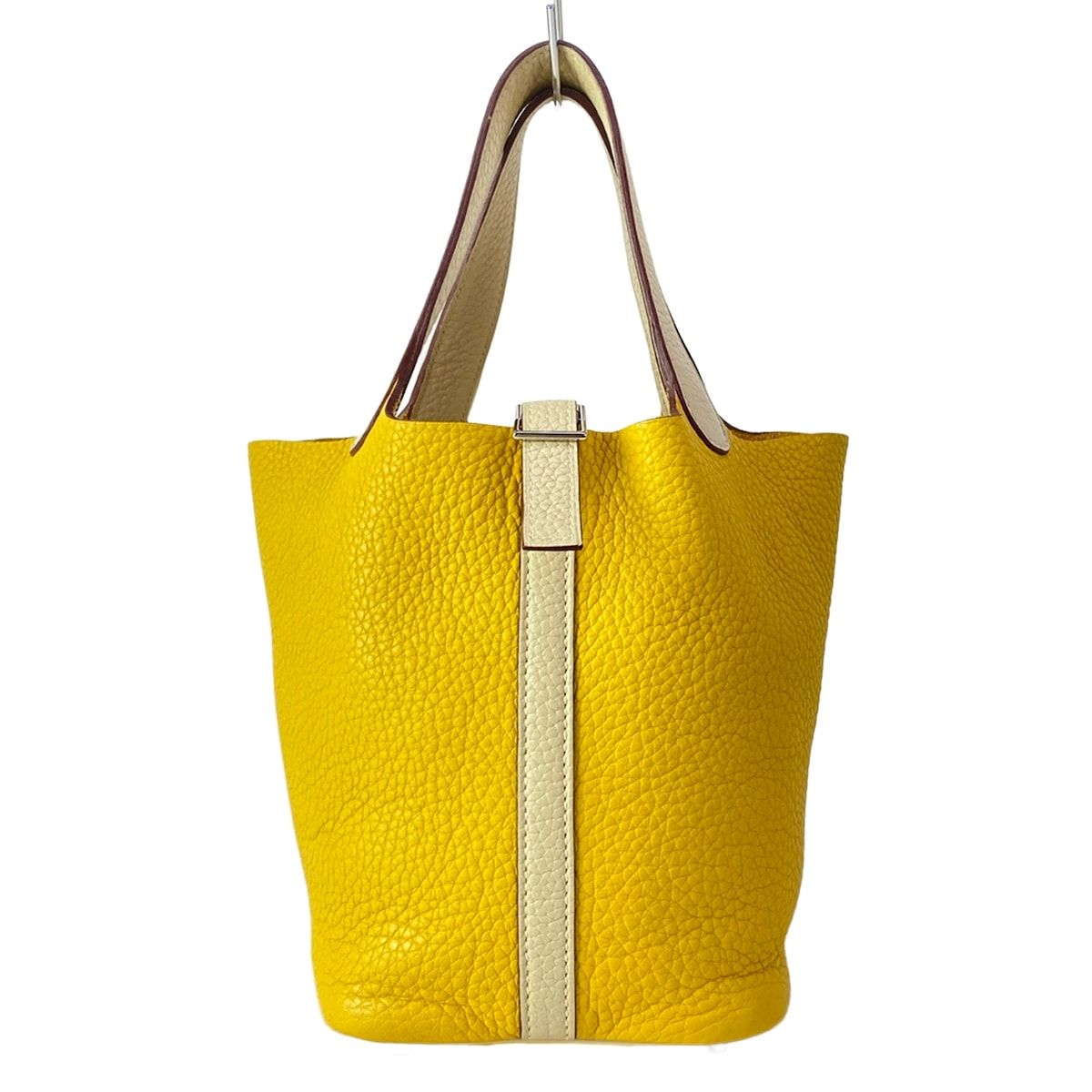 Hermes Handbag Picotin PM Soleil Parchemin by Color Silver — view 2