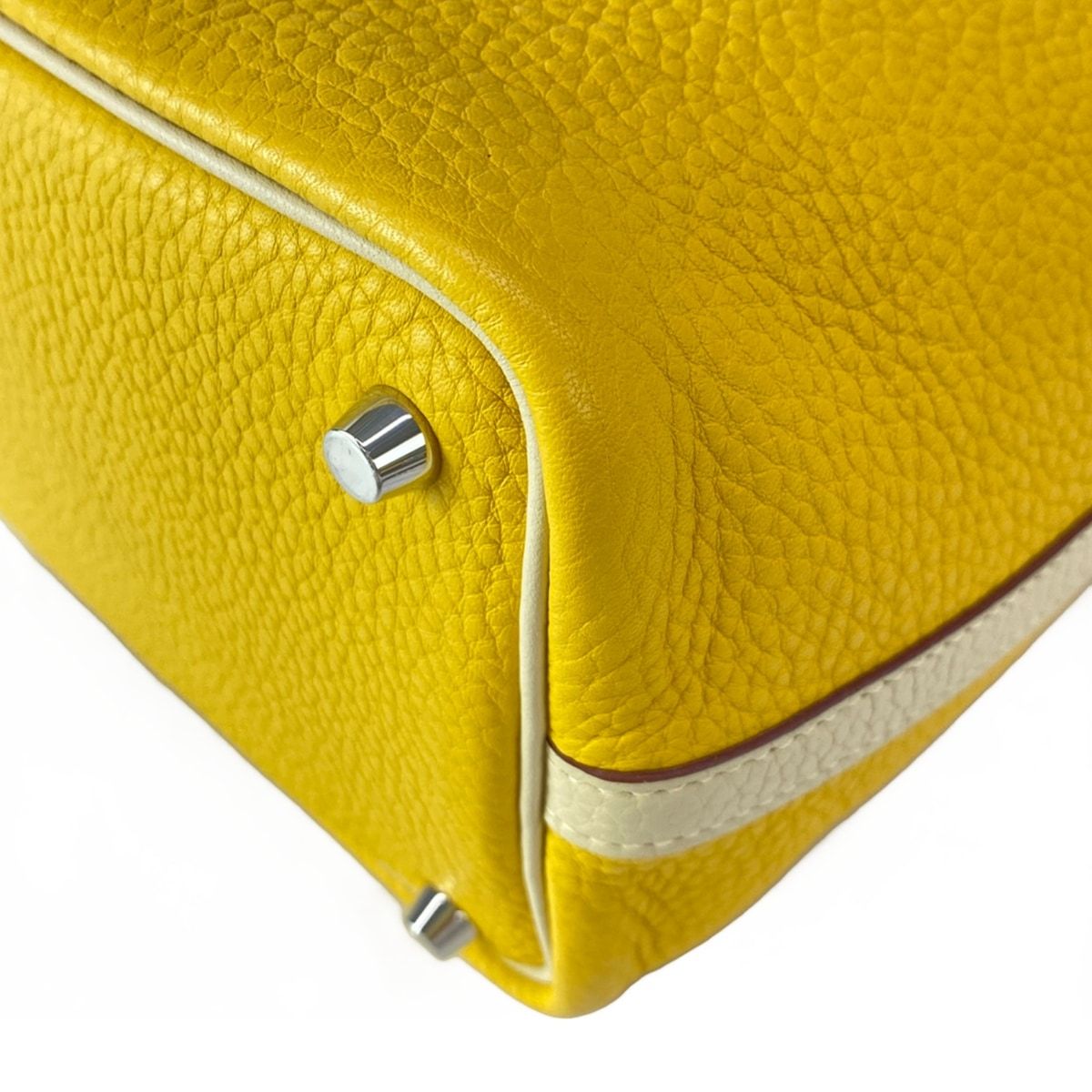 Hermes Handbag Picotin PM Soleil Parchemin by Color Silver — view 8