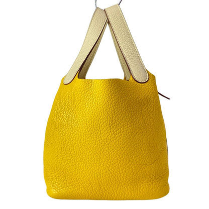 Hermes Handbag Picotin PM Soleil Parchemin by Color Silver — view 3