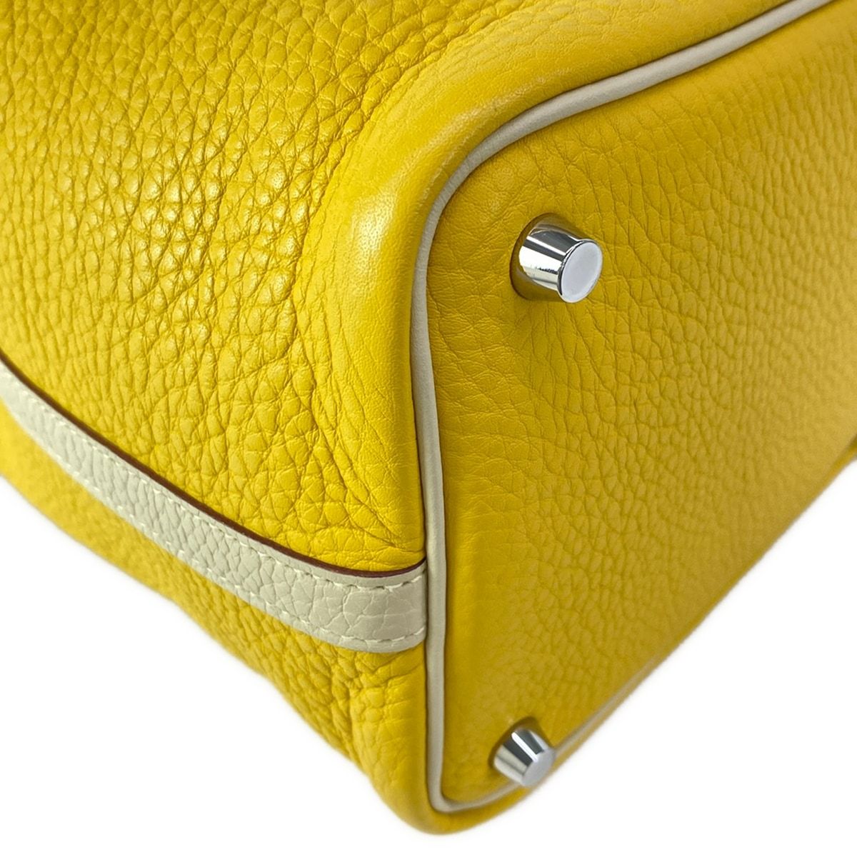 Hermes Handbag Picotin PM Soleil Parchemin by Color Silver — view 9
