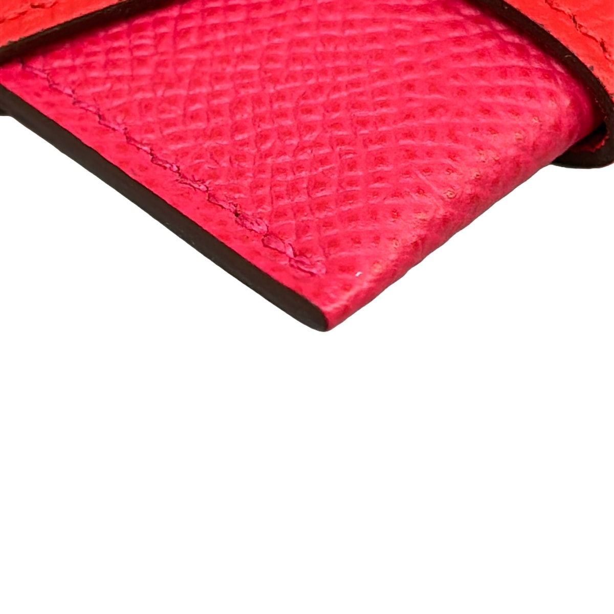 Hermes Card Case Tag Folder le Juku Rose Extreme — view 6