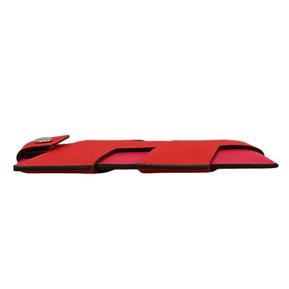 Hermes Card Case Tag Folder le Juku Rose Extreme — view 7
