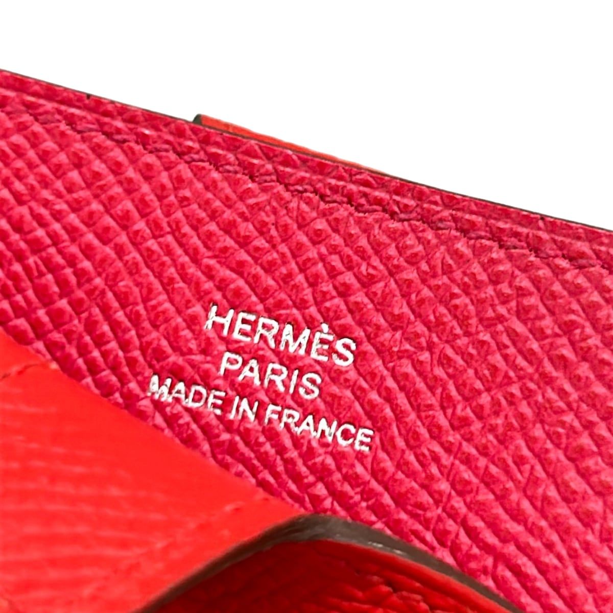 Hermes Card Case Tag Folder le Juku Rose Extreme — view 4