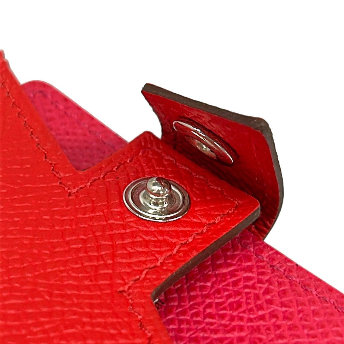 Hermes Card Case Tag Folder le Juku Rose Extreme — view 9