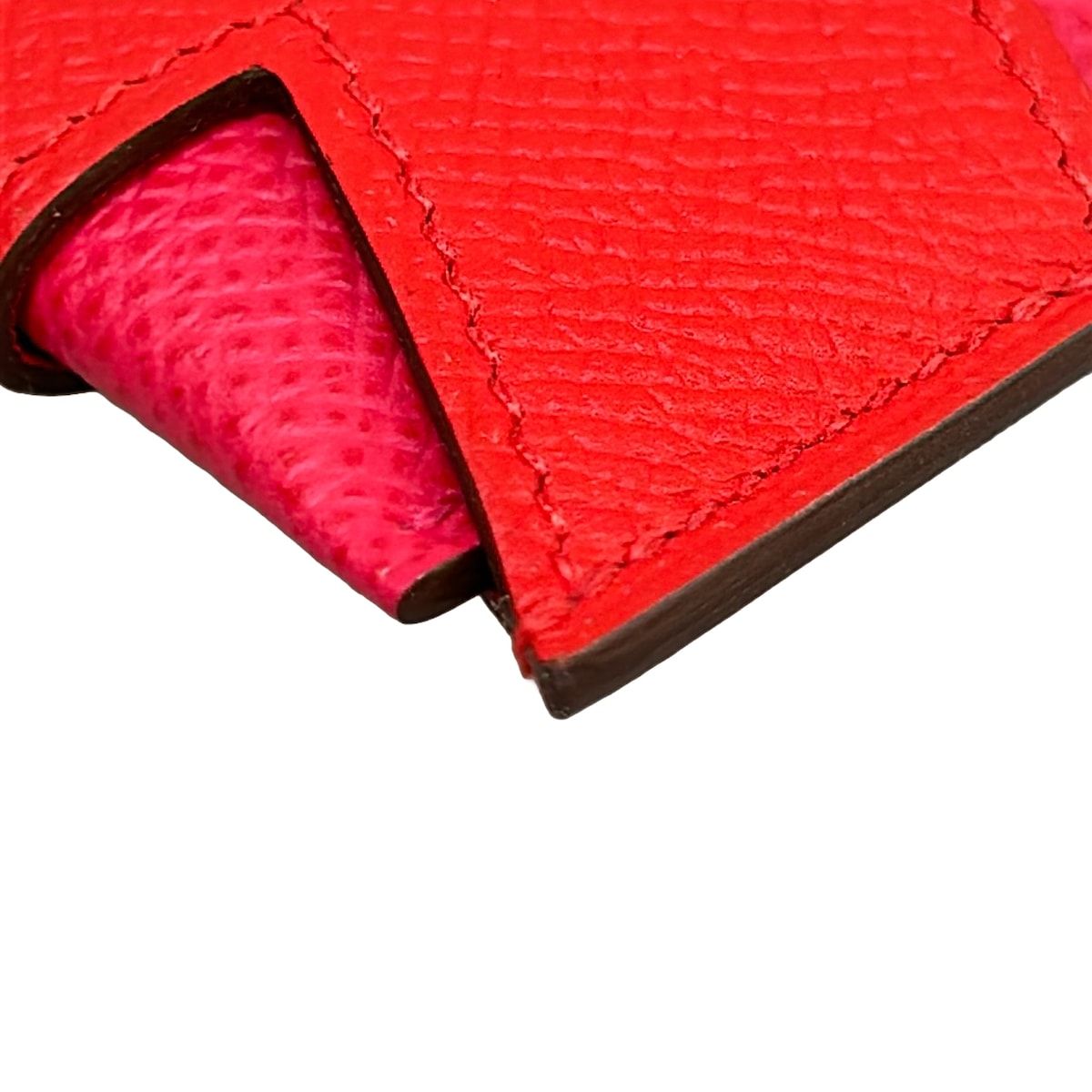 Hermes Card Case Tag Folder le Juku Rose Extreme — view 5