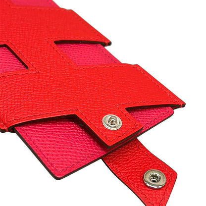 Hermes Card Case Tag Folder le Juku Rose Extreme — view 3
