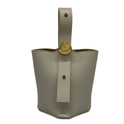Loewe Pebble Bucket Bag Mini Shell Gray