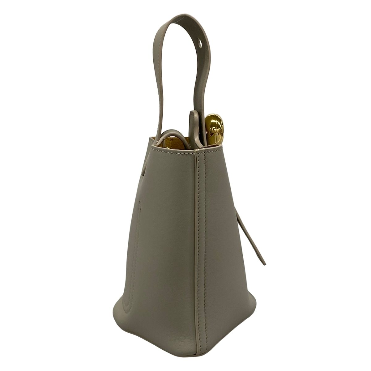 Loewe Pebble Bucket Bag Mini Shell Gray — view 2