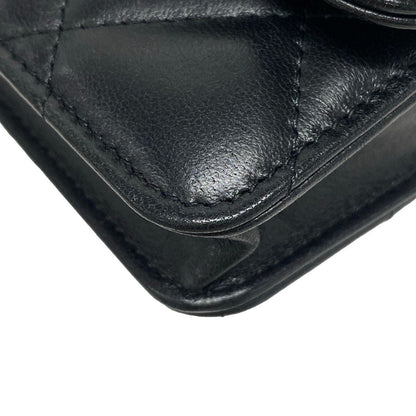 Chanel Waist Pouch Quilted Black Chain Belt Vintage Gold Lambskin — view 6