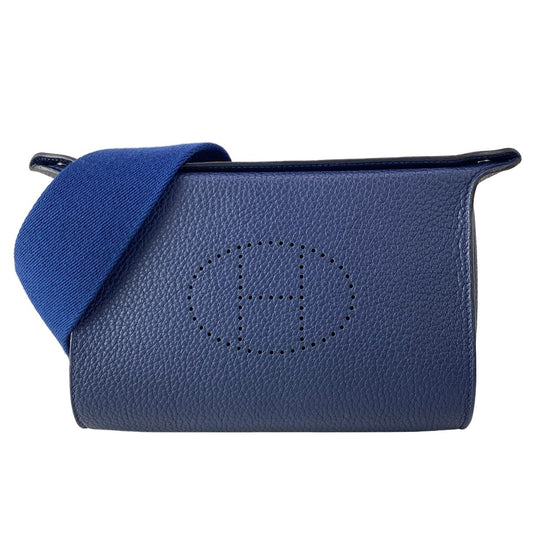 Hermes Shoulder Bag Vidposh Blue Navy Silver