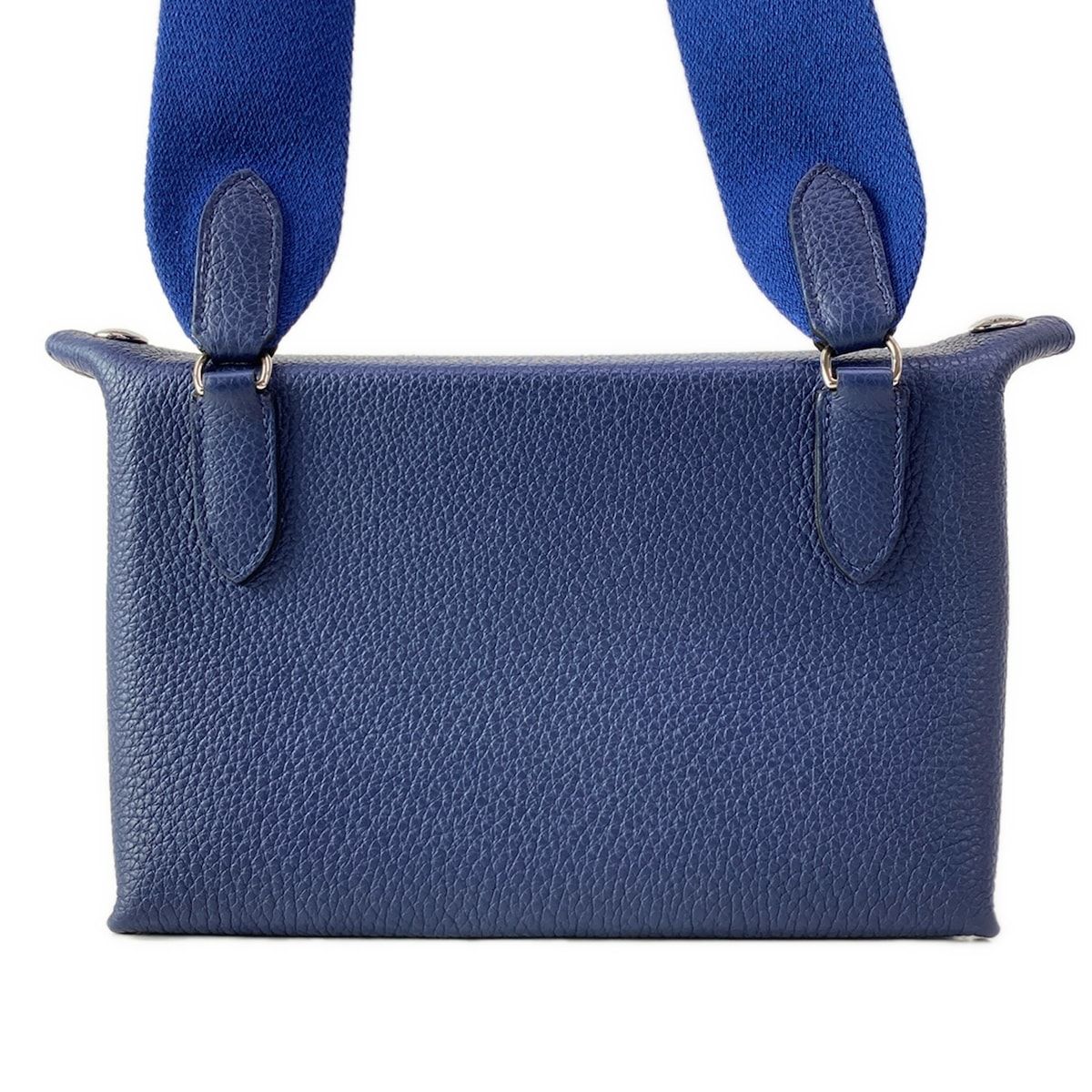 Hermes Shoulder Bag Vidposh Blue Navy Silver — view 3