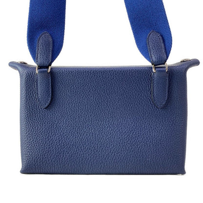 Hermes Shoulder Bag Vidposh Blue Navy Silver — view 3