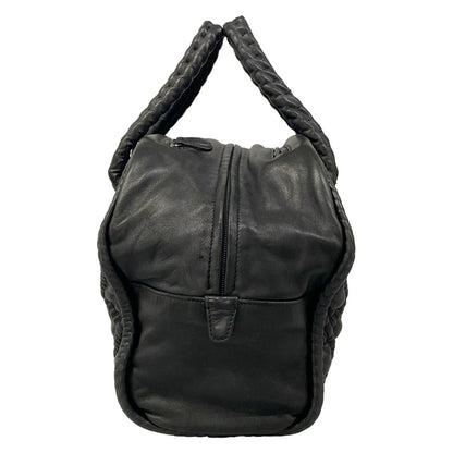 Chanel Handbag Black Silver Hidden Chain Bowler Bag Lambskin — view 4