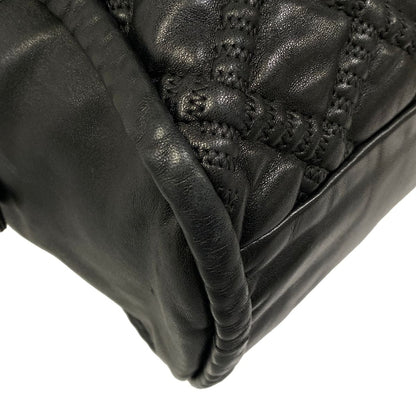 Chanel Handbag Black Silver Hidden Chain Bowler Bag Lambskin — view 6