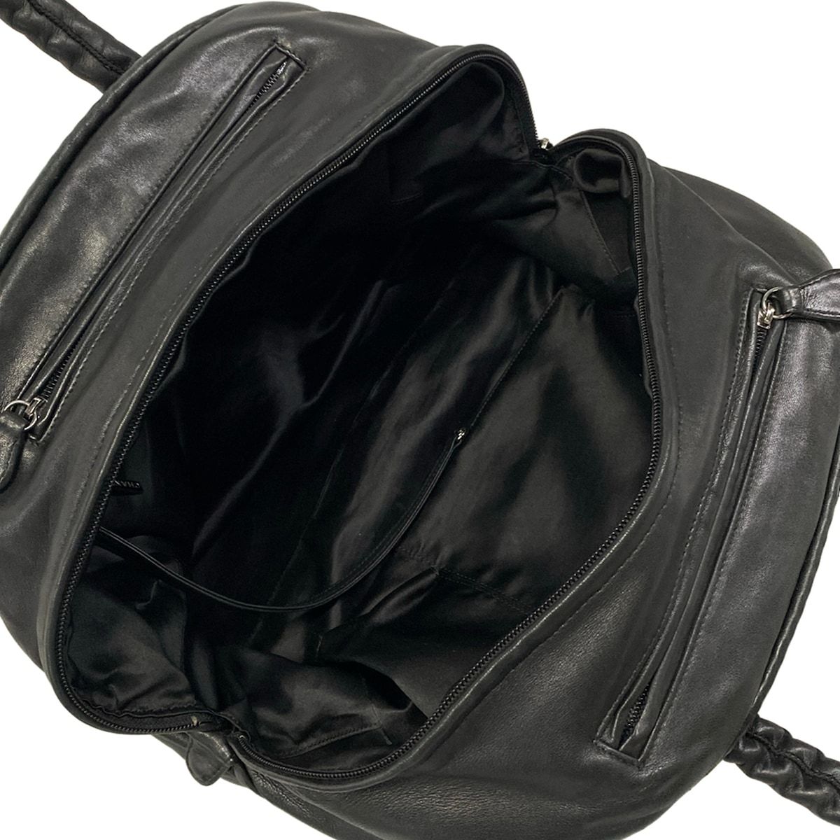 Chanel Handbag Black Silver Hidden Chain Bowler Bag Lambskin — view 7