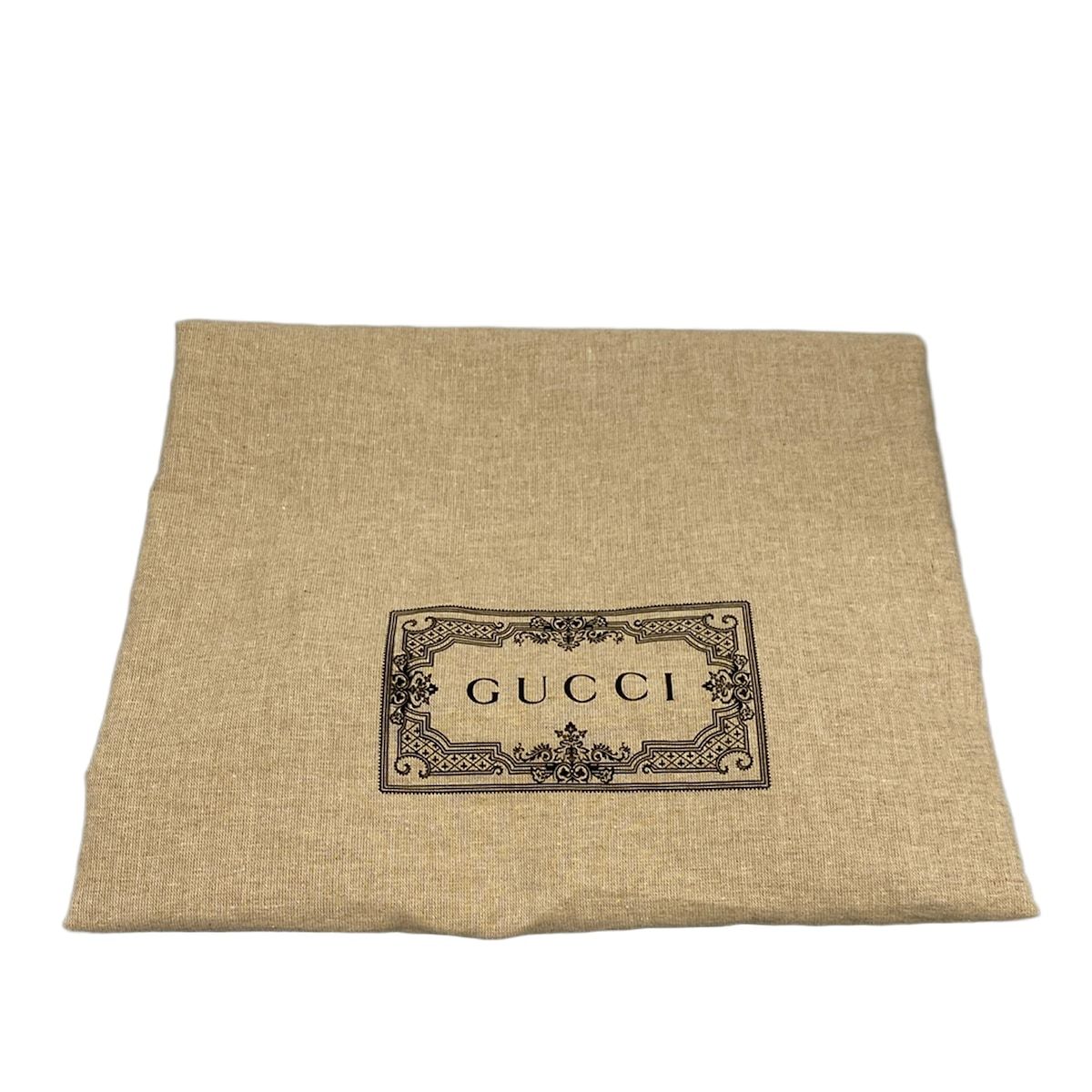 Gucci Handbag GG Embossed Black Leather — view 8
