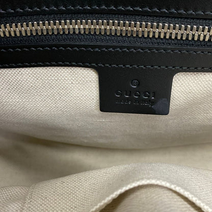 Gucci Handbag GG Embossed Black Leather — view 9