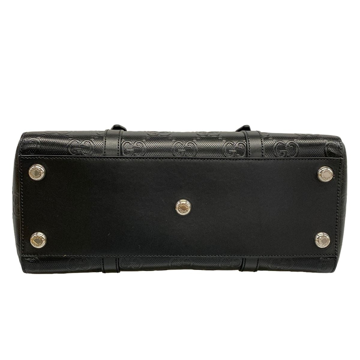 Gucci Handbag GG Embossed Black Leather — view 5