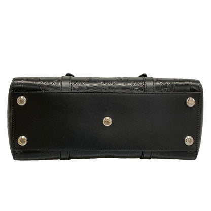 Gucci Handbag GG Embossed Black Leather — view 5