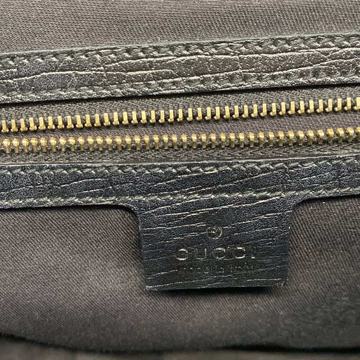 Gucci Shoulder Bag Horsebit Sherry GG Pattern Black Leather — view 9