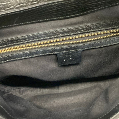 Gucci Shoulder Bag Horsebit Sherry GG Pattern Black Leather — view 7