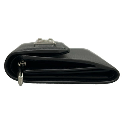 Louis Vuitton Trifold Wallet Georges Black Leather Cowhide — view 9