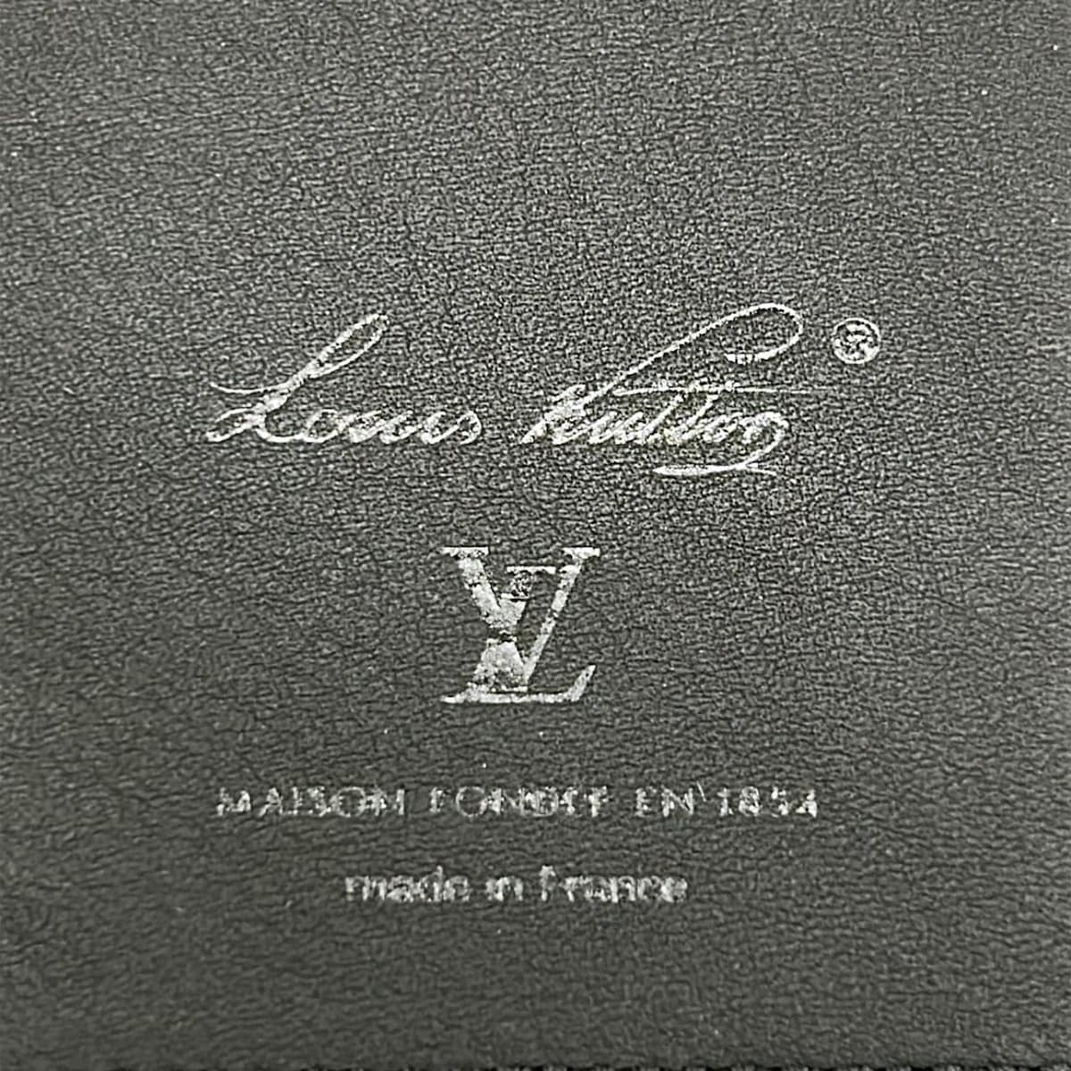 Louis Vuitton Trifold Wallet Georges Black Leather Cowhide — view 5