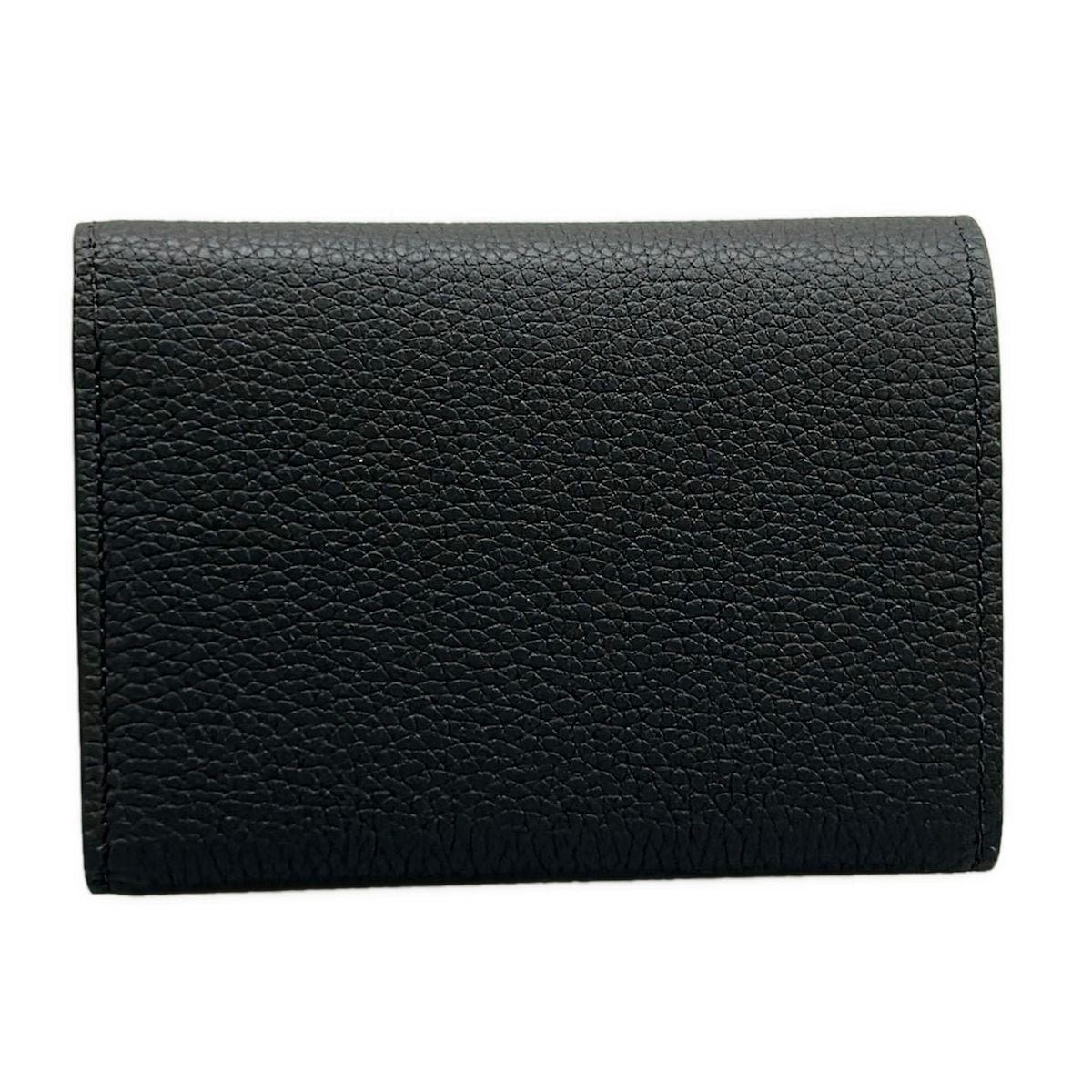 Louis Vuitton Trifold Wallet Georges Black Leather Cowhide — view 2