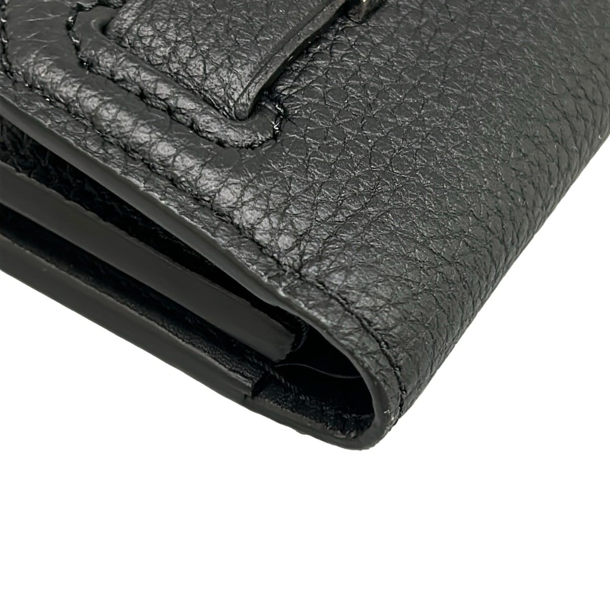 Louis Vuitton Trifold Wallet Georges Black Leather Cowhide — view 6