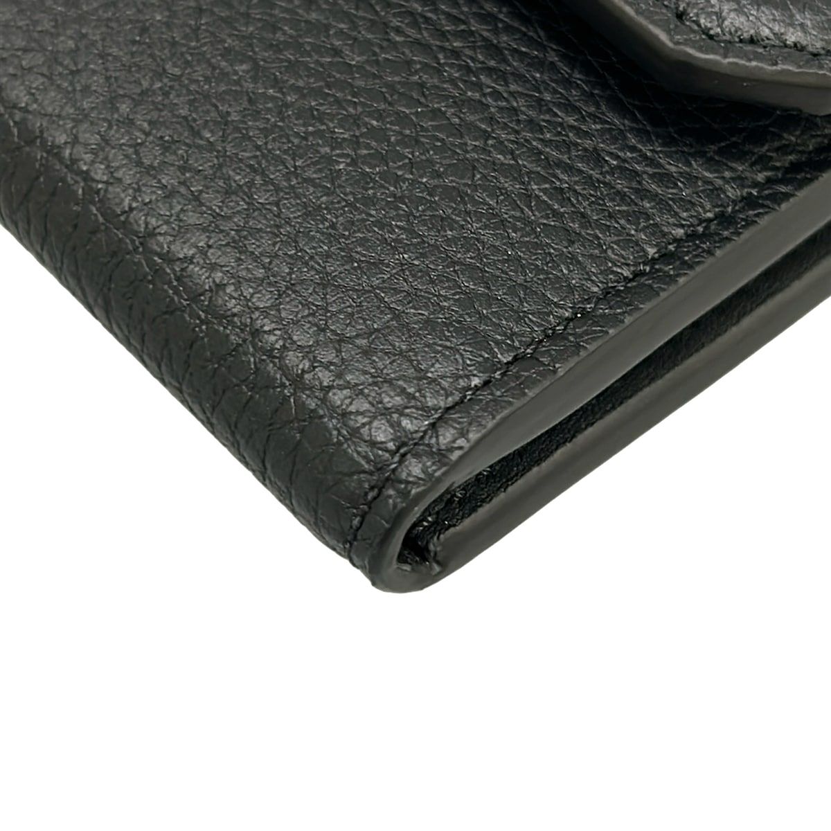 Louis Vuitton Trifold Wallet Georges Black Leather Cowhide — view 7