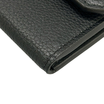 Louis Vuitton Trifold Wallet Georges Black Leather Cowhide — view 7