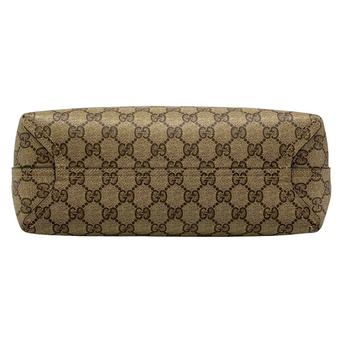 Gucci Tote GG Leather Small Black Beige Dark Brown Reversible — view 5