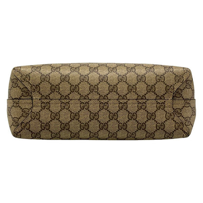 Gucci Tote GG Leather Small Black Beige Dark Brown Reversible — view 5