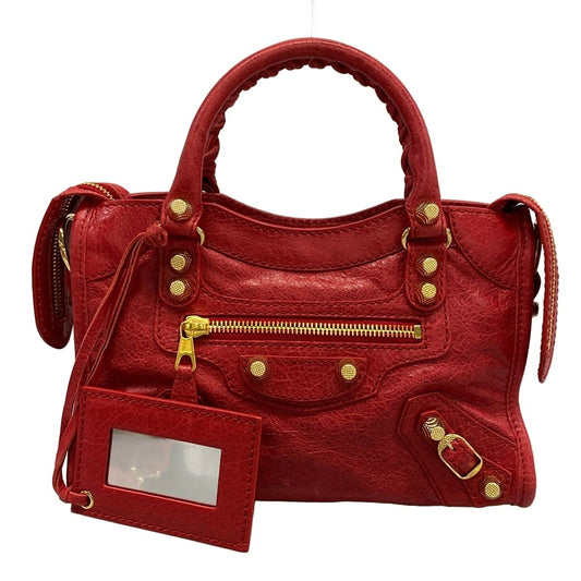 Balenciaga Handbag the Giant Mini City Red Leather