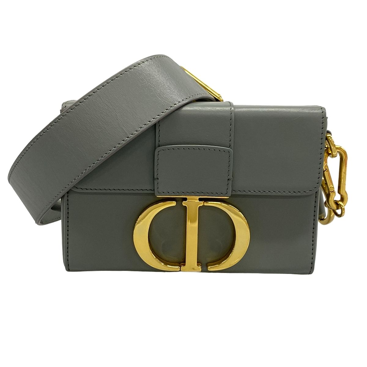 Dior Shoulder Bag 30 Montaigne Box Gray Leather