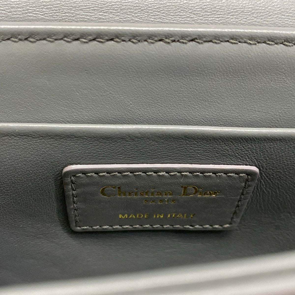 Dior Shoulder Bag 30 Montaigne Box Gray Leather — view 8