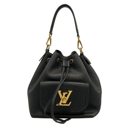 Louis Vuitton Shoulder Bag Lockme Bucket NV Noir Leather Cowhide