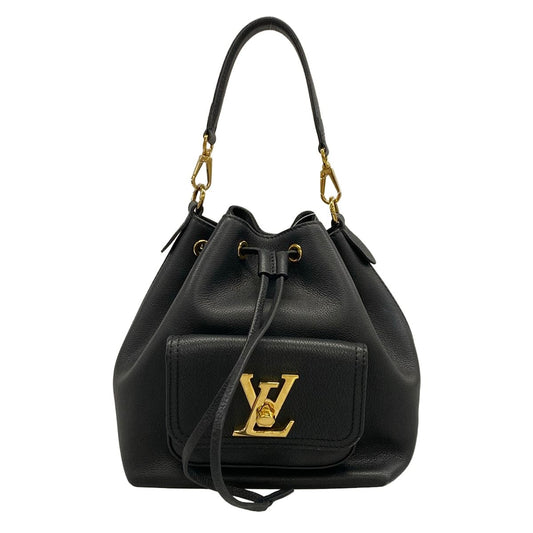 Louis Vuitton Shoulder Bag Lockme Bucket NV Noir Leather Cowhide