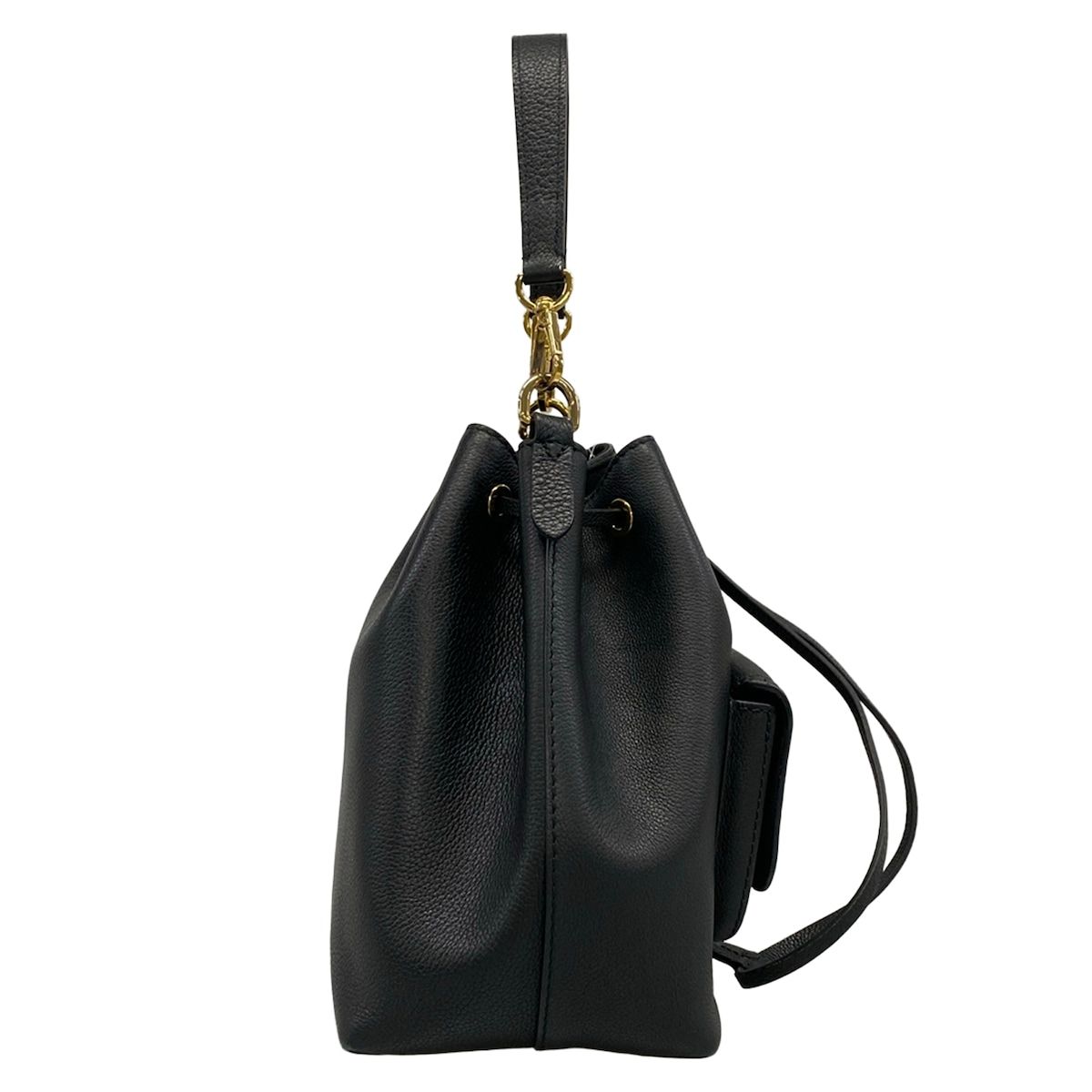 Louis Vuitton Shoulder Bag Lockme Bucket NV Noir Leather Cowhide — view 2