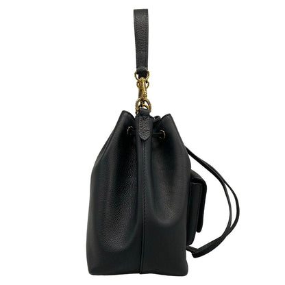 Louis Vuitton Shoulder Bag Lockme Bucket NV Noir Leather Cowhide — view 2